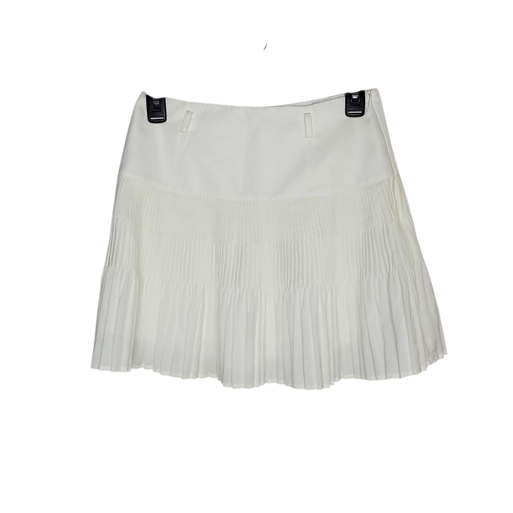 Ancosti Pleated A-line mini Sporty skirt Small White 178 - Picture 4 of 7